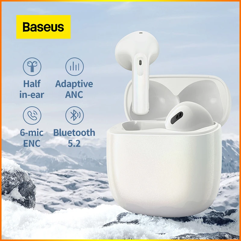 Baseus Storm3 True Wireless TWS Bluetooth Headset Mini Invisible Motion Noise Reduction Bluetooth Headset Bluetooth 5.2
