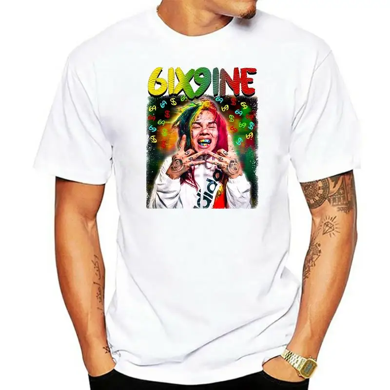6Ix9Ine футболка Tekashi 69 Luv Life Mugshot хип-хоп рэп шесть девять основных моделей - купить по
