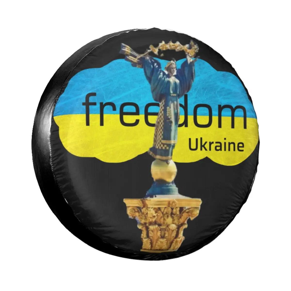 

Ukraine Ukrainian Freedom Flag Spare Tire Cover for Jeep Hummer Ukraina Patriotic Car Wheel Protectors 14" 15" 16" 17" Inch