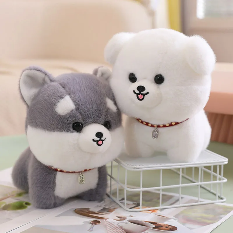 

25cm Kawaii Mini Dog Plush Toys Stuffed Animal Doggy Super Cute Soft Doll Pomeranian Novel Gift for Children Girl Boy Room Decor
