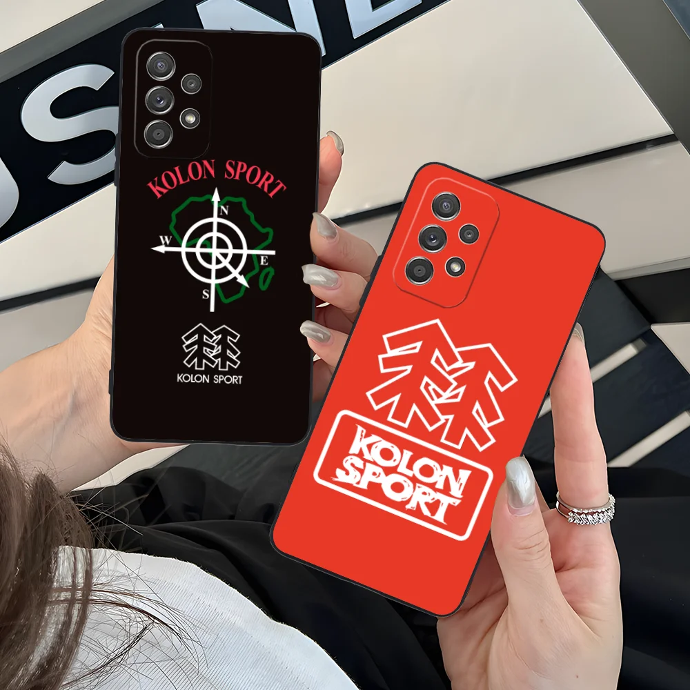 Mobile K-Kolon Sport Phone Case for Samsung Galaxy A73 72 71 70 55 54 53 52 35 34 32 23 14 13 5G Black Cover Smart Cellphones