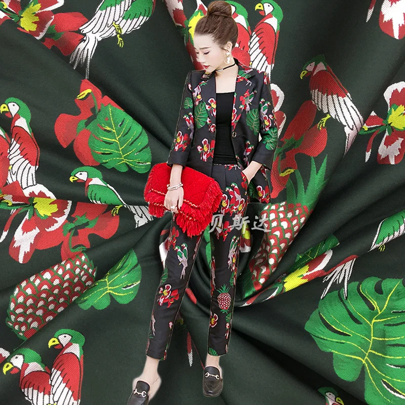 

Жаккардовая ткань Европейского Бренда, модная дизайнерская ветровка для платья, осенне-зимняя ткань на метр, сделай сам, материал для шитья,...