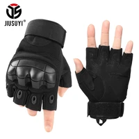 cycling half finger gloves anti slip breathable hiking driving camping gym mittens outdoor sports hard shell glove men bike gear