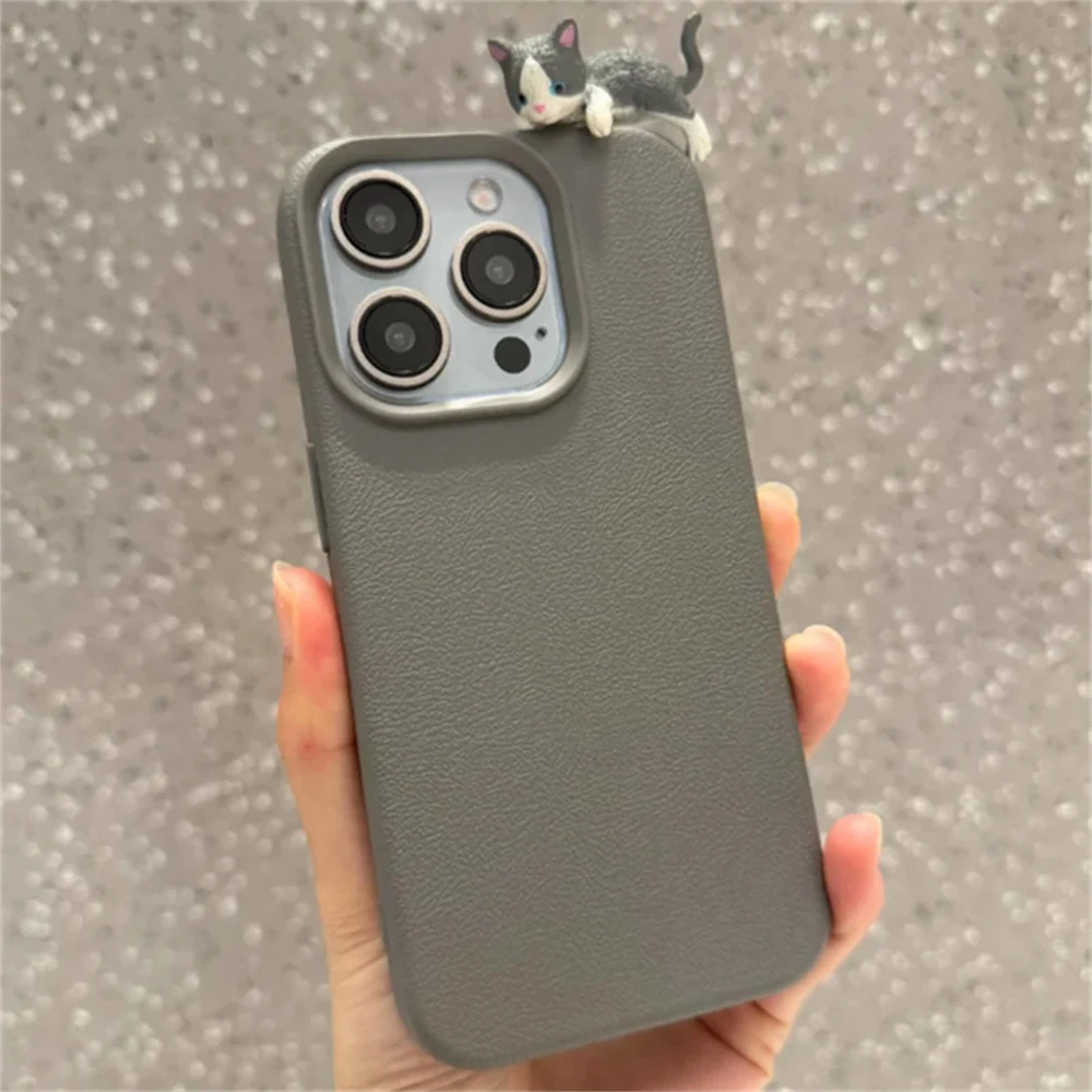 Милый чехол с 3D котом личи для iPhone 16, 15, 13, 12, 11 Pro Max 14 Plus 13 mini X XR XS 7 8 SE2 Girl Ins, корейский мягкий чехол (art.: 3920ca5ce87a0) - 3920ca5ce87a0