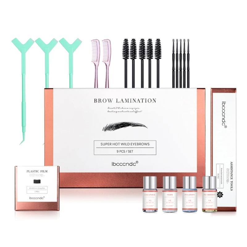 

Q1QD Eyebrow Lamination Kit,Eyebrow Lift Kit,At Home DIY Perm for Your Brows,Instant Pro Lift for Fuller Eyebrows,Brow Brush