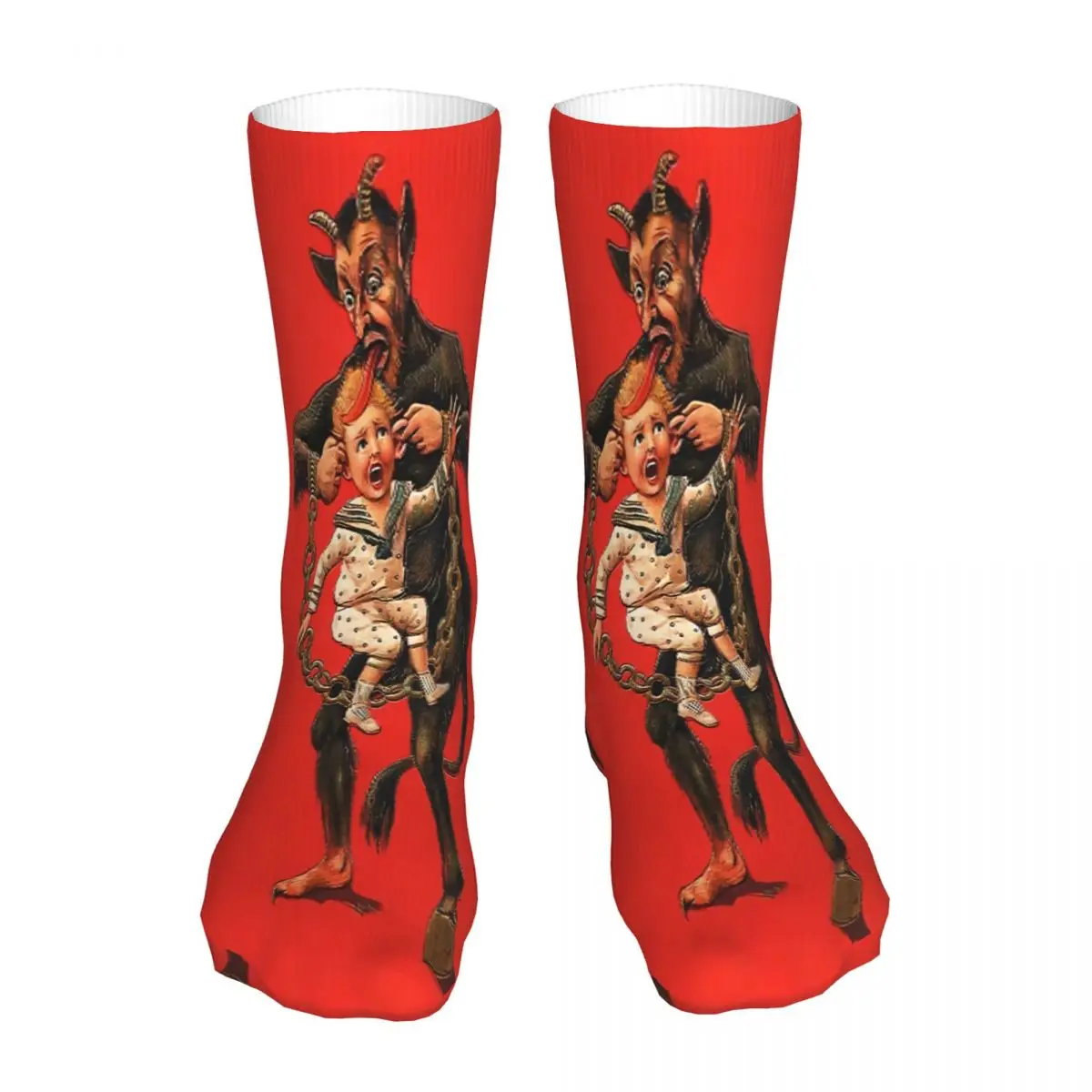 

KRAMPUS WATCH OUT Sock Socks Men Women Polyester Stockings Customizable Design