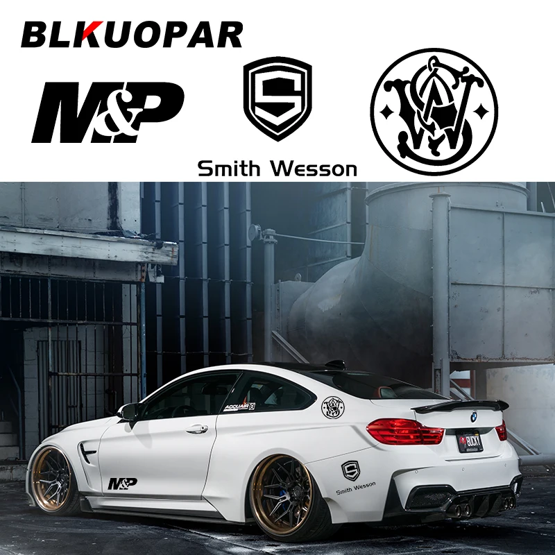 BLKUOPAR для наклеек Smith Wesson на автомобили из винила, шлемы мотоциклов, водонепроницаемые наклейки на холодильник, защита от солнца, смешная декорация.