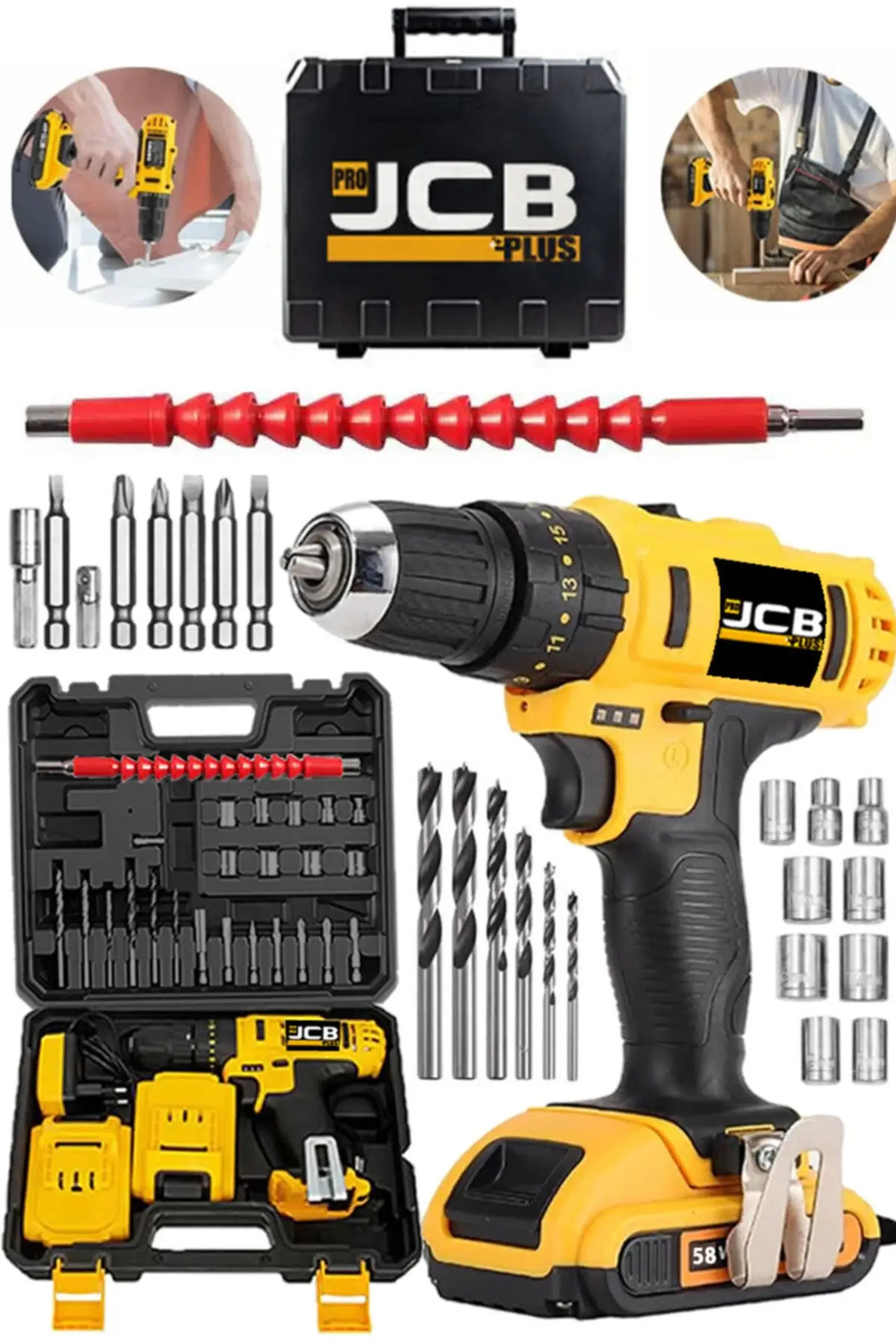 Двойная металлическая коробка передач, двойная Беспроводная Дрель, 27 шт. в комплекте