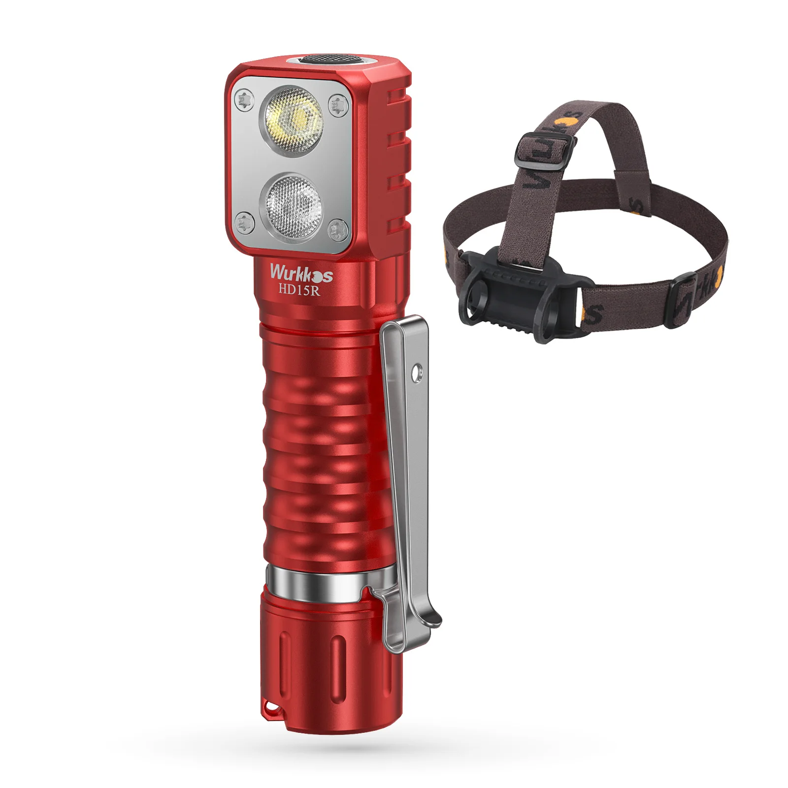 HD15R Headlamp Powerful Rechargeable Torch Dual LH351D SST20 Flooding Red Light 18650 with Reverse Charging Headlight