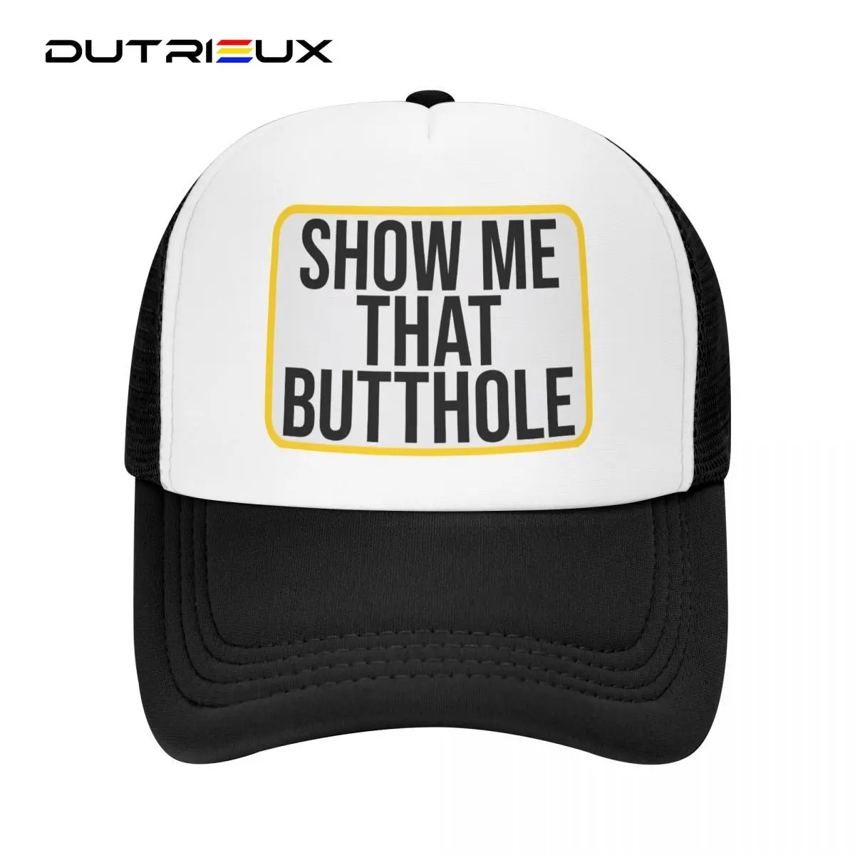 

Punk Show Me That Butthole Baseball Cap Women Men Breathable Humor Sacratic Quote Trucker Hat Sports Snapback Hats Summer Caps