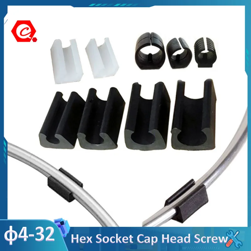 Черные/белые зажимы для ножек стула труб с U-образным наклоном спереди накладки