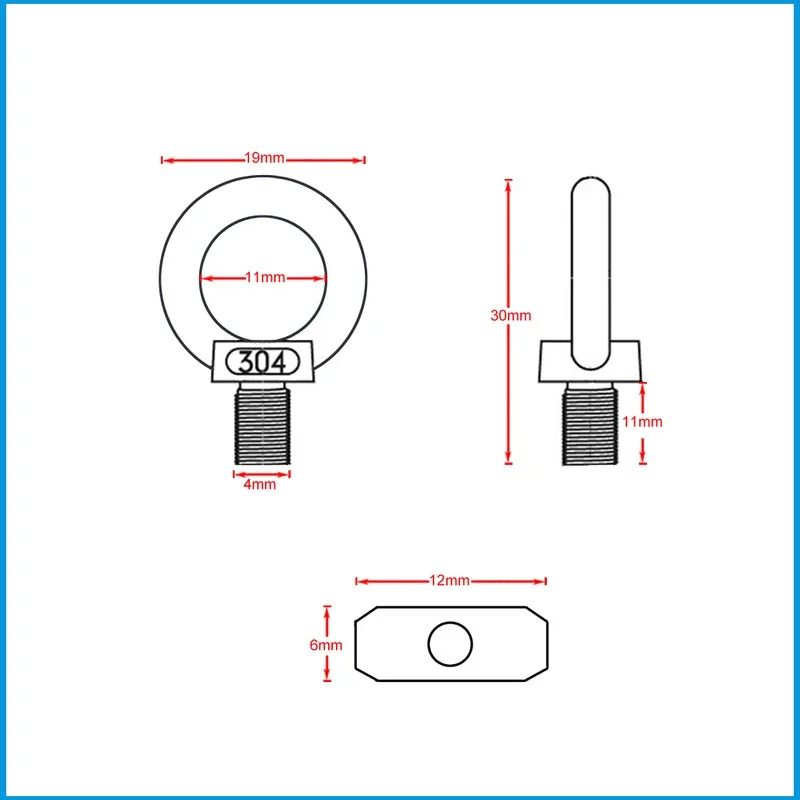 M4 Подъемная гайка с проушиной крепеж передняя пробка для палатки крепление на