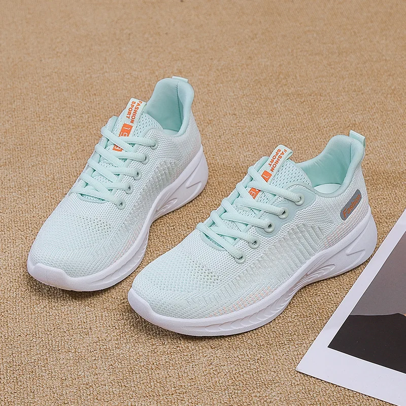 Non-Slip Breathable Sneakers Women's Casual Shoes Student Sneakers Fashion Ladies Travel Shoes Round Toe Lace Up Footwear