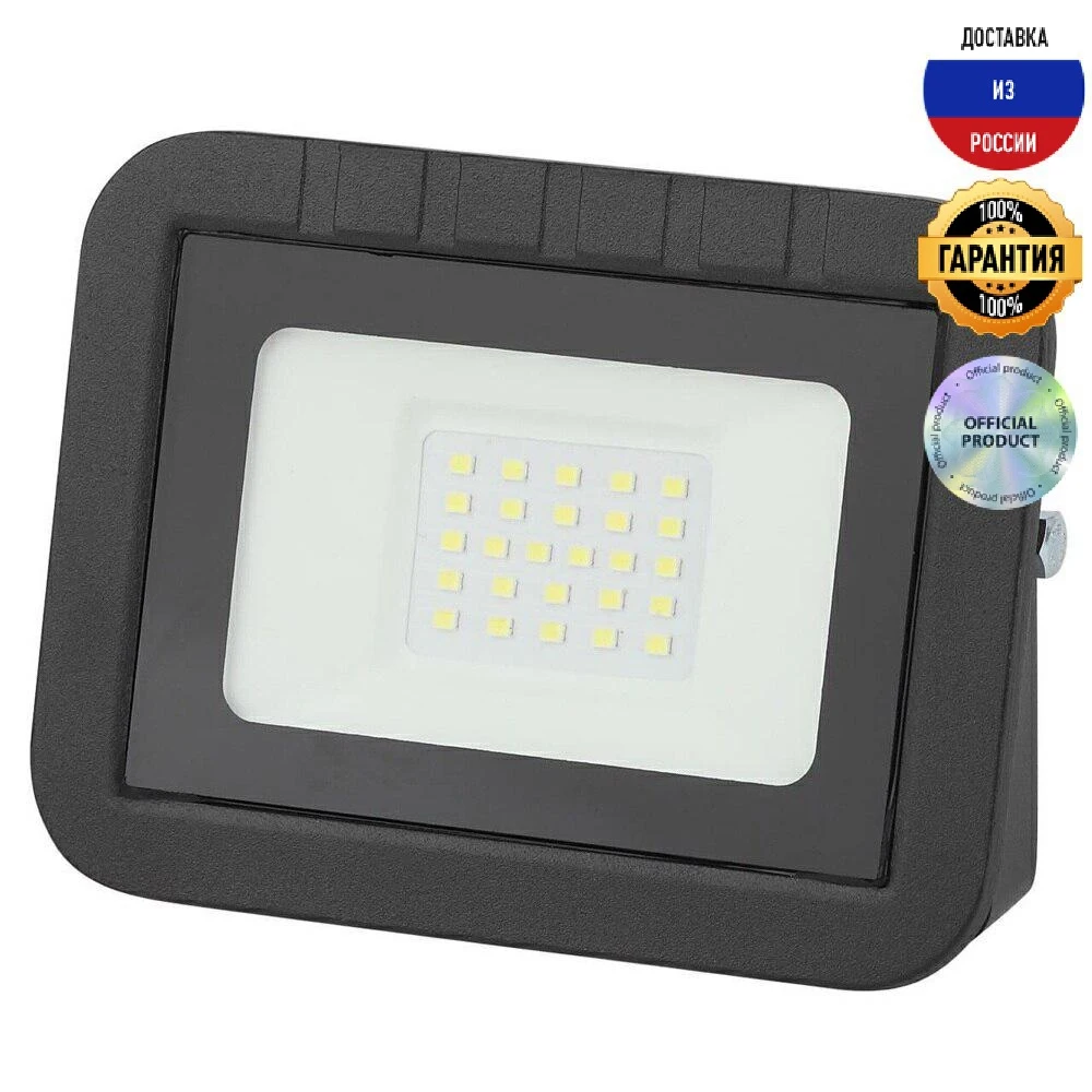 Прожектор ЭРА 20W LPR-061-0-65K-020 Б0043589 IP65 чёрный | Освещение