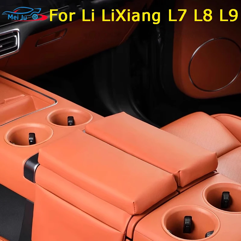 

For Li LiXiang L7 L8 L9 2023 2022 Car Armrest Box Height Increase Pad Leather Protective Cover Storage Bag Auto Accessories
