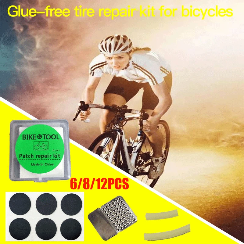 

Bicycle Tire Repair Tool Fast Flat Tire Repair Parts Glueless Tire Repair Kit