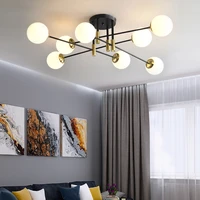 postmodern light luxury chandeliers living room nordic minimalist creative study atmosphere bedroom led ball glass ceiling lamp