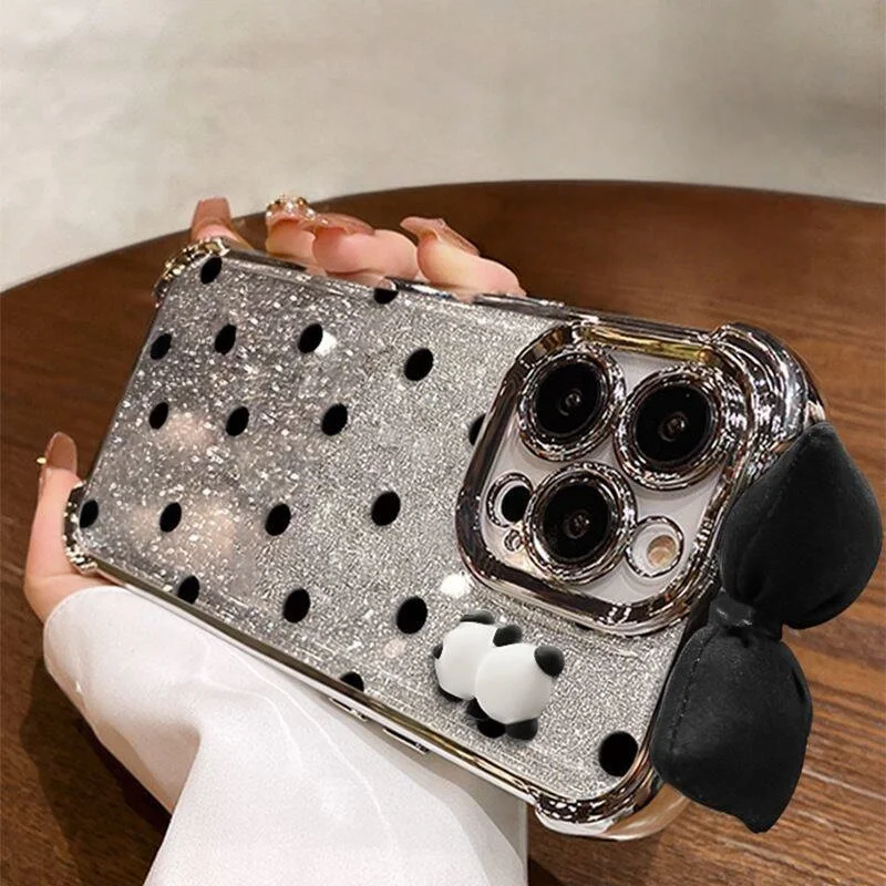 Фото 3D-чехол с блестками и изображением панды для Xiaomi Redmi Note 15 Pro 15A 15C 15 Note 14 13 12 PRO Plus 14C 13C 5G, противоударный чехол для телефона №1