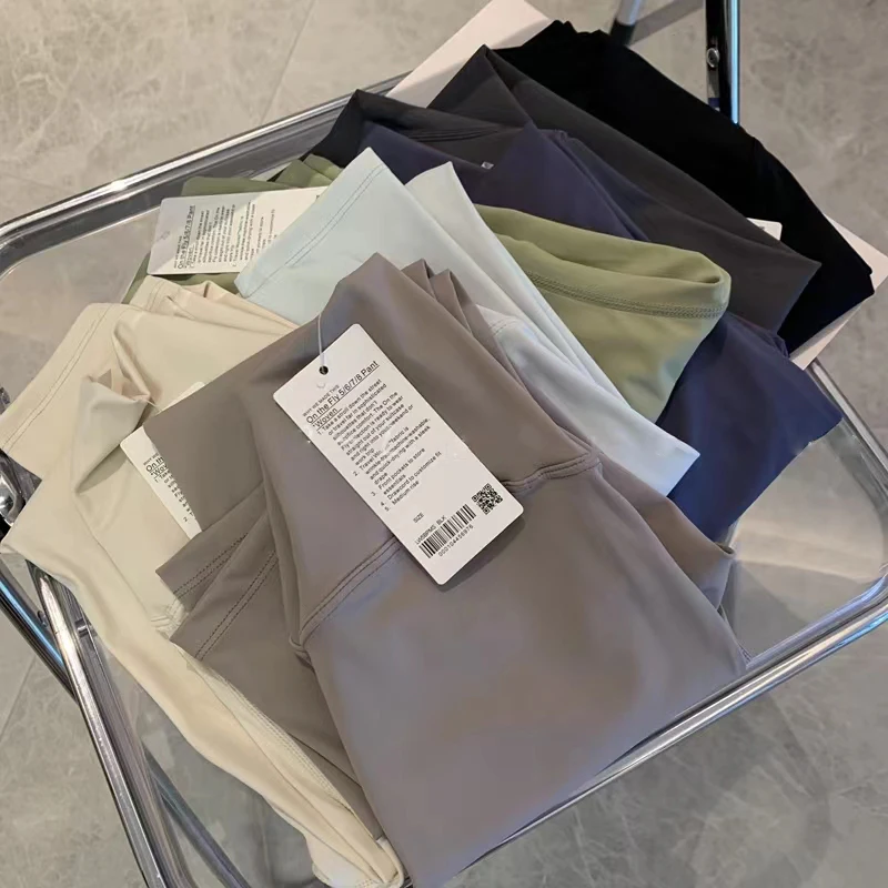 No Embarrassment Line Yoga Pants Women's Fitness Leggings High Waist Anti-Curling Jogging Pants Seamless Sports Leggings