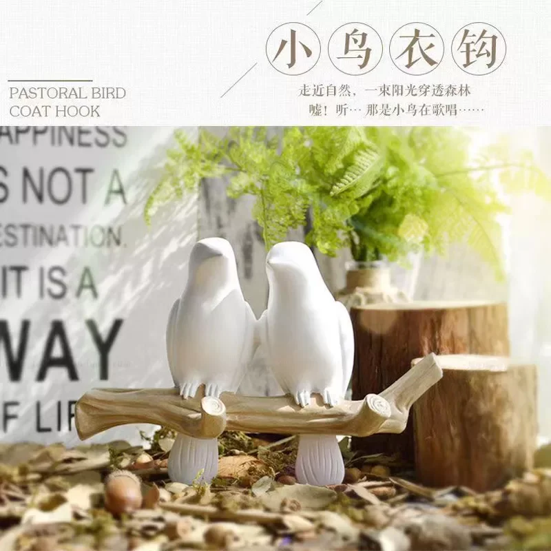 

2023 Hanging Wall Decoration Home Accessories Living Room Hanger Resin Bird Hanger Key Clothes Towel Hooks Hat Handbag Holder b
