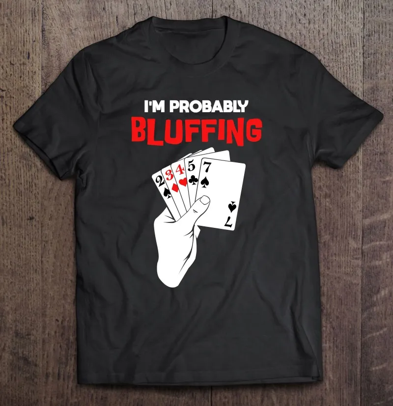 

Футболка мужская хлопковая, рубашка для игры в покер, с надписью «Im вероятно»