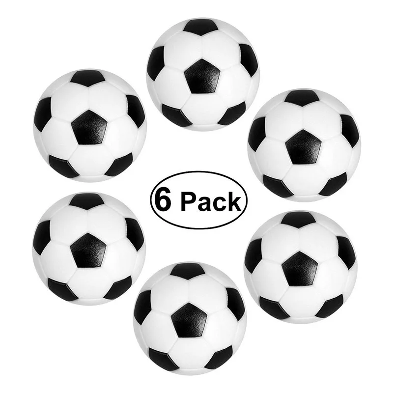 

6 PCS Table Soccer Football Balls Mini Foosball Table Foosball 32mm Kicker Ball Spare Balls Kicker Balls Soccer Tables