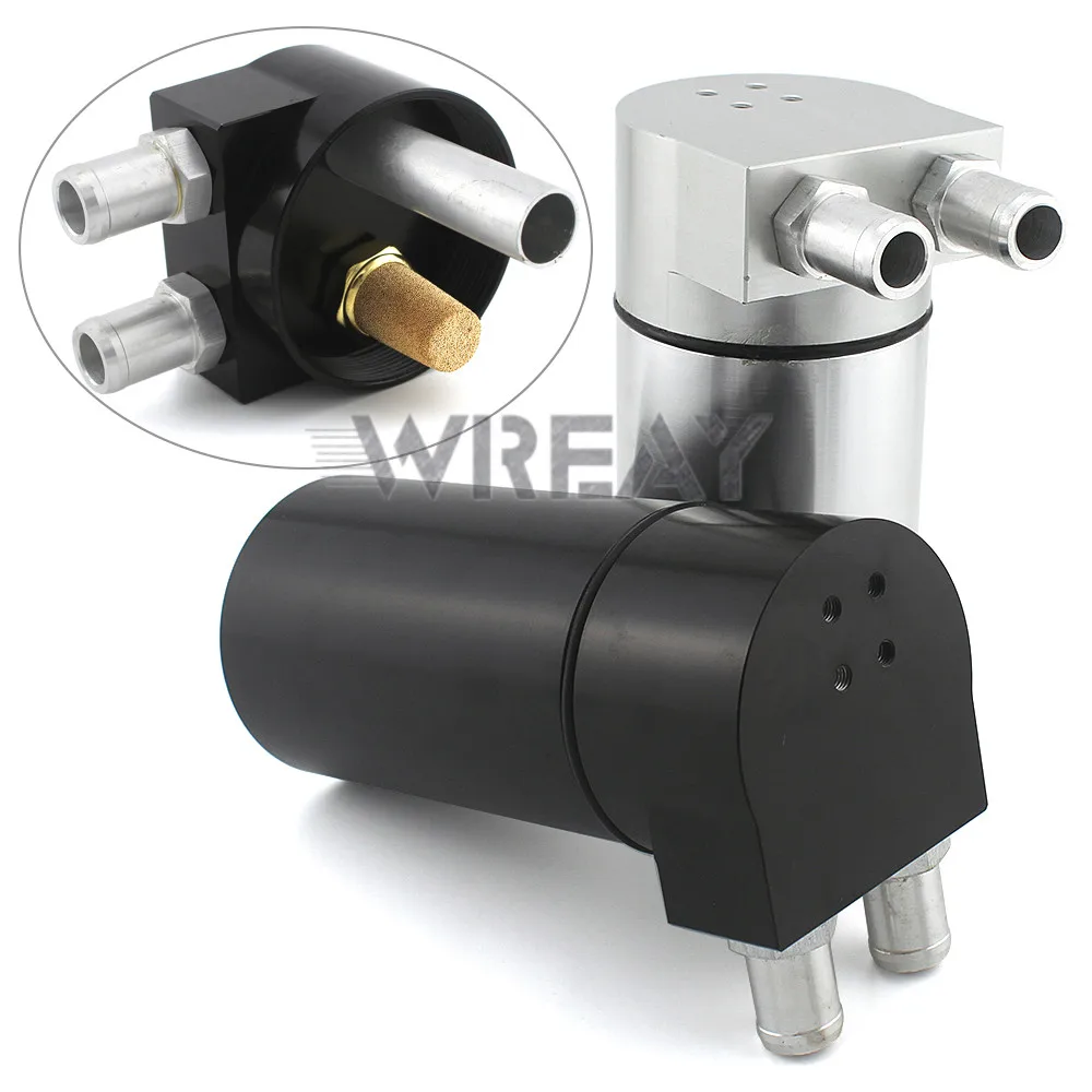 

500ML ALUMINIUM ROUND OIL CATCH CAN Baffled Aluminum Oil Catch Can Reservoir Tank Universal 10-12-14-16-18.5MM