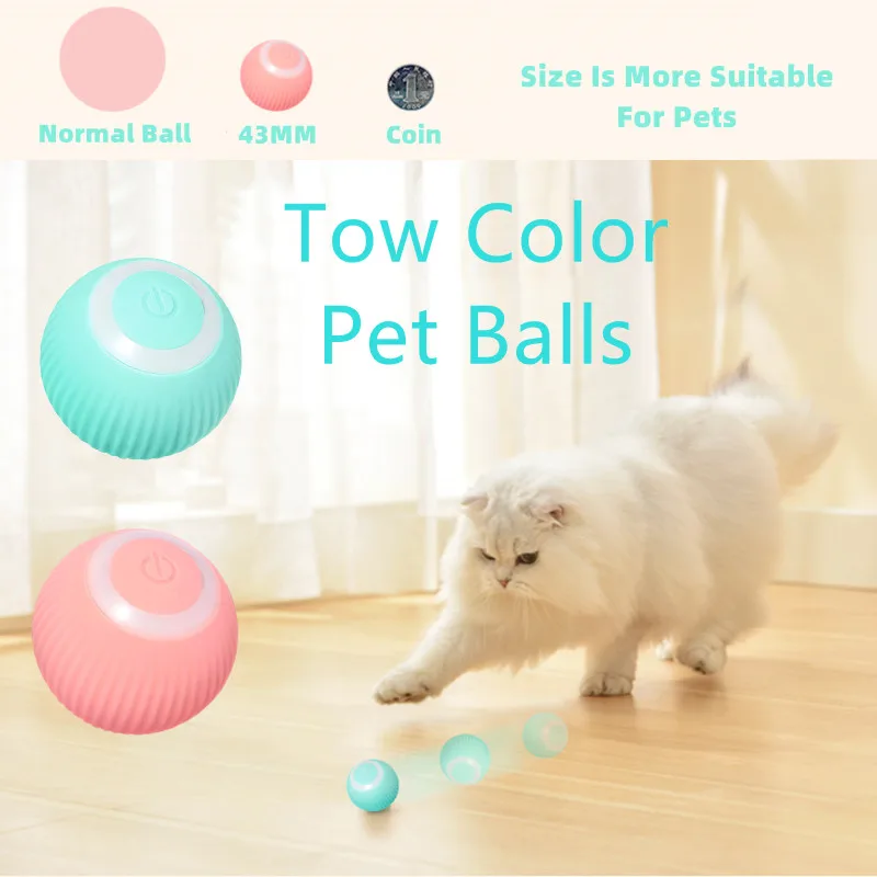 

Electric Self-moving Kitten Toy Ball Smart Cat Toy Automatic Rolling Ball Indoor Interactive Cat Accessories Pet Smart Toys