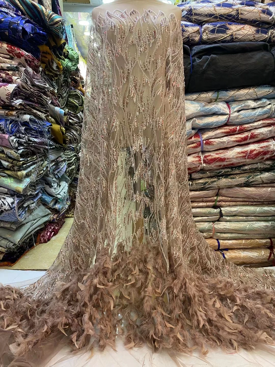 Роскошная вышивка с блестками французское Сетчатое кружево новейшие