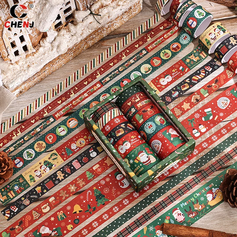 6/12 рулонов рождественских лент Васи набор декоративных для скрапбукинга ленты