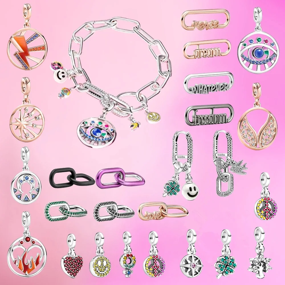 

Новинка 2022, амулет для браслета из серии ME, серебро 925 пробы, оригинальные бусины для изготовления ювелирных изделий «сделай сам», ожерелье и...