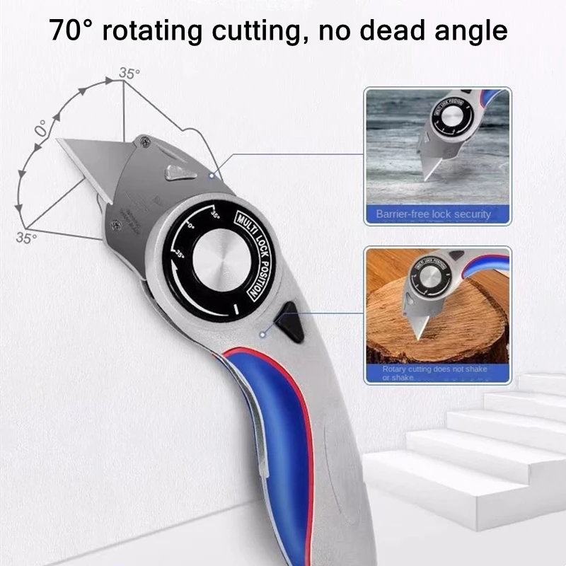 

Multifunction Folding Disc Utility Knife Electrician Cable Stripping Pocket Knife Heavy Duty Cut Carpet Wallpaper Cutter Tools