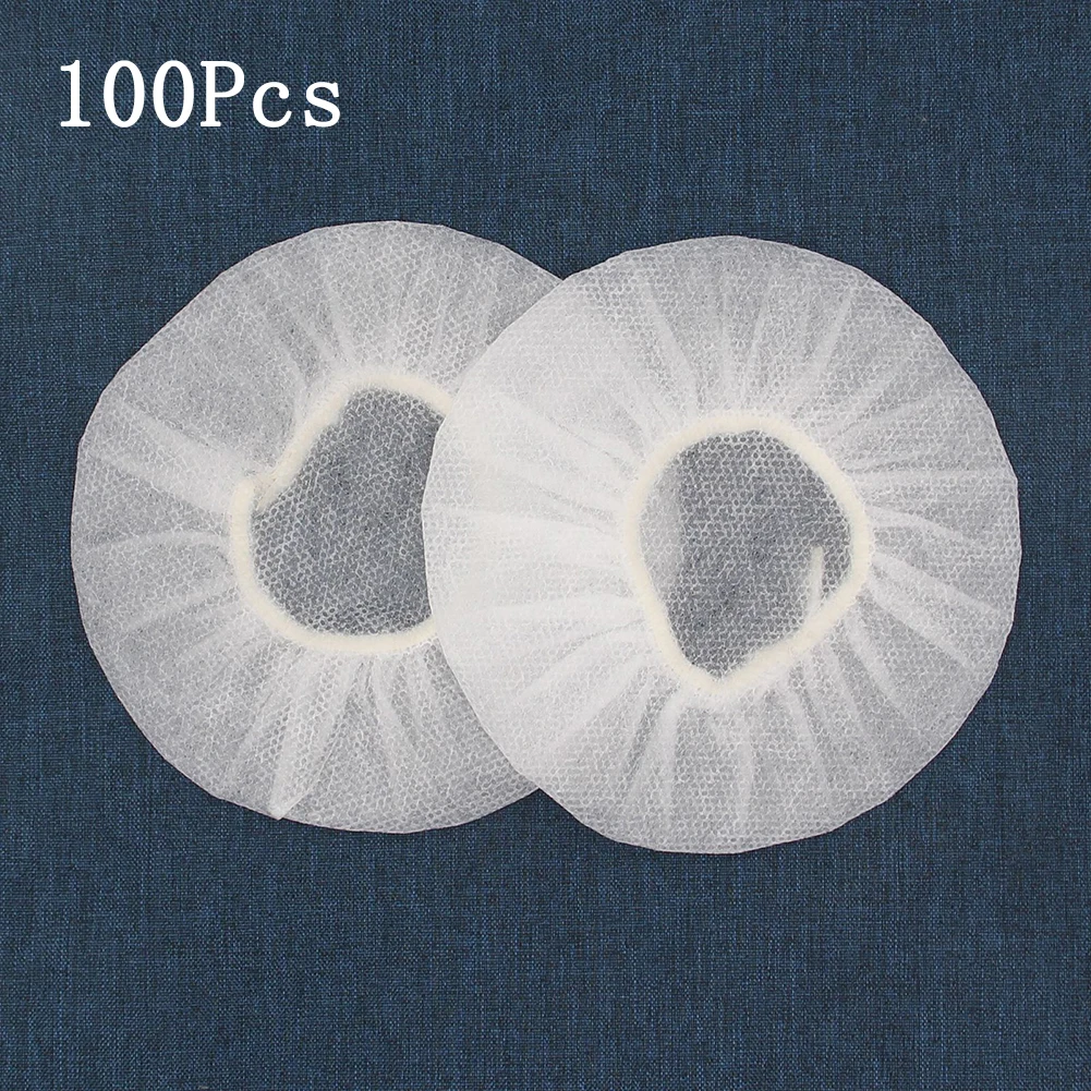 

100Pcs/Bag Disposable Headphone Cover Nonwoven Earmuff Cushion 10-12CM Headset Disposable Headphone Ear Covers