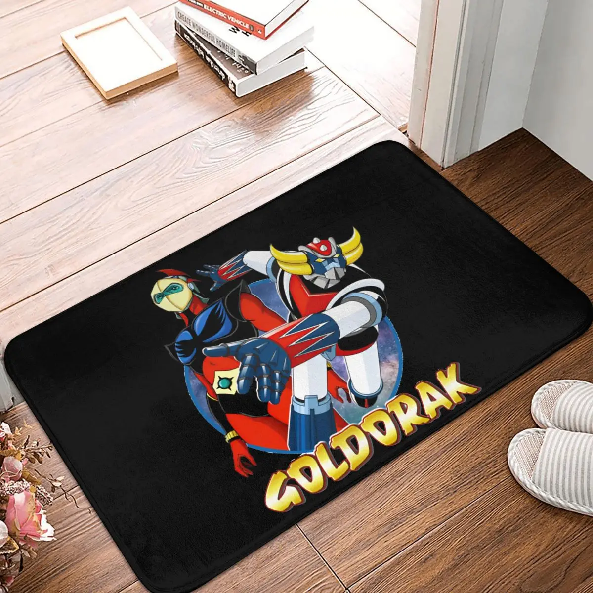 

UFO Robot Goldrake Bathroom Mat Grendizer Cool Doormat Flannel Carpet Outdoor Rug Home Decoration