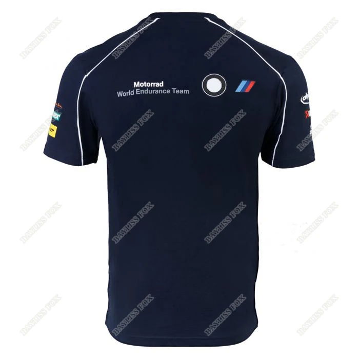 

For BMW Motorrad World Endurance Team T Shirts Automotive Quick Dry Short Sleeve Motor New Jersey Motorcycle Superbike Mens Blue
