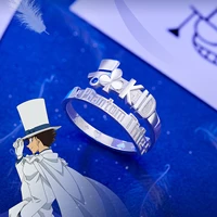 detective conan kid ring silver 925 jewelry anime role kaitou new trendy action figure cosplay gift