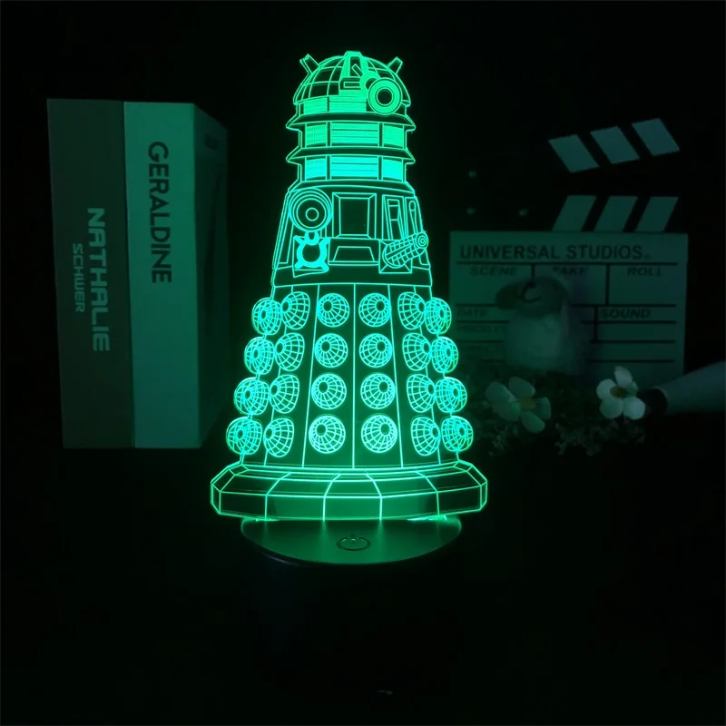 

Night Light Lamp Alarm Clock Base Light Dalek Doctor Who Movie Hot Selling Present Delivery Teenagers Color with Remote Decor