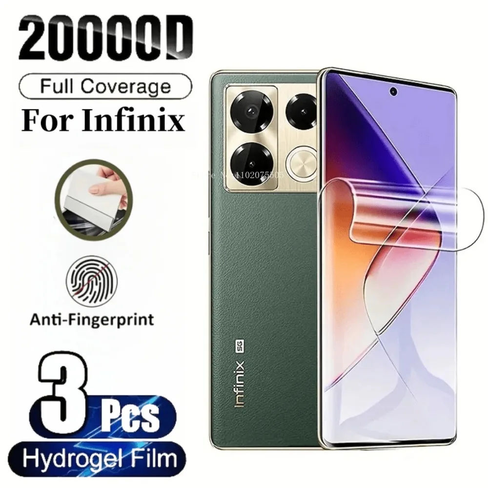 Фото 3 шт. для Infinix Hot 60 60 Pro 60 Pro Plus гидрогелевая защитная пленка для экрана для Infinix Hot 50 Pro 4G 40i 50i 30 Play NFC HD Clear №1