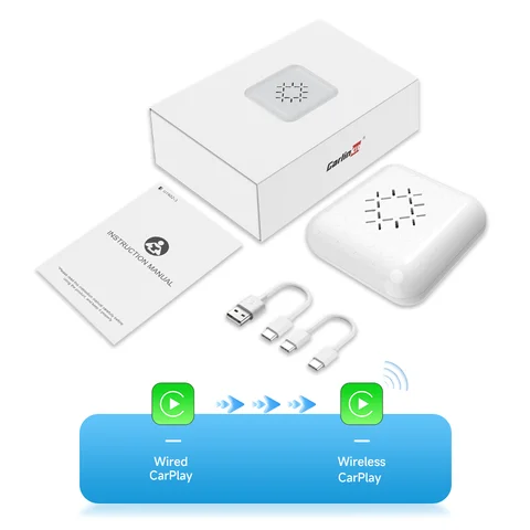 Carlinkit MINI CarPlay Box для Audi Mercedes Volvo Volkswagen и т. Д., поддержка Bluetooth, беспроводное автоматическое подключение Siri IOS15 - изображение