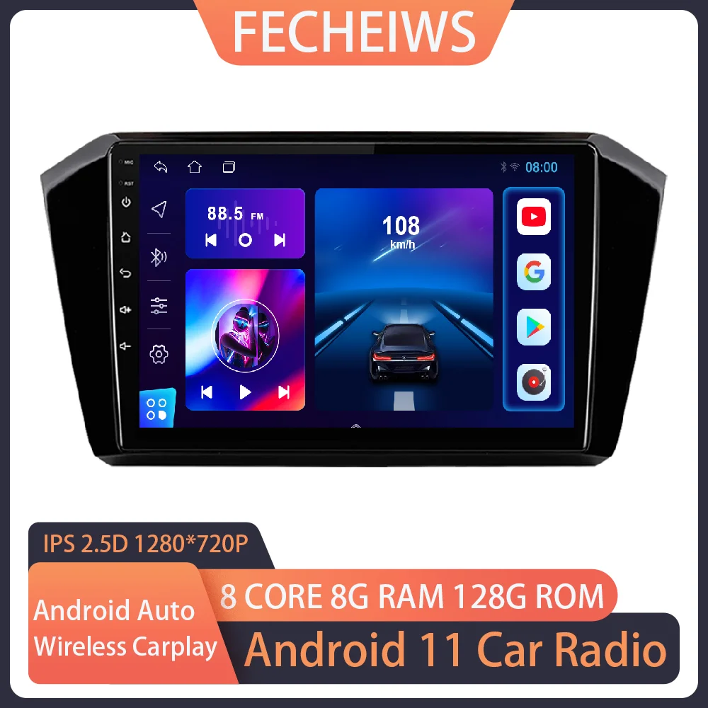

Автомобильный радиоприемник Android 11 для VW Volkswagen passat B8 2015 - 2020 мультимедийный видеоплеер навигатор GPS Carplay Android Авто RDS DSP