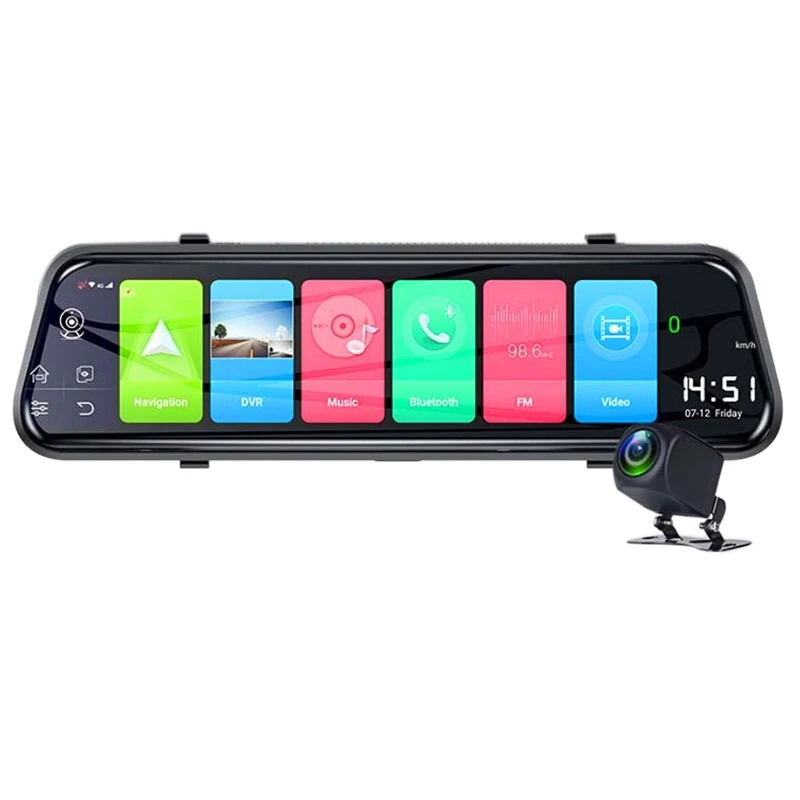 

4G 10 Inch Android 8.1 Dash Cam GPS Navigation RAM Wifi Car DVR Camera FHD 1080P Video Recorder ADAS 24H Parking Monitor