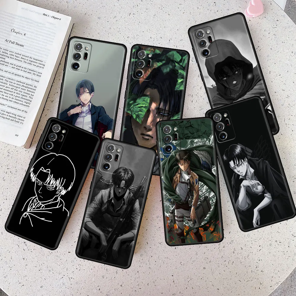 

TPU Armor Soft Anime Attack on Titan levi ackerman Cell Case for Samsung Galaxy Note20 Ultra Note 8 9 10 Plus F41 Note10Lite