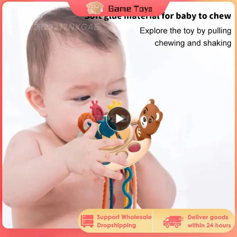 

1~10PCS Pull String Toy Plastic Multifunctional Drawstring Toys For 0 -12 Months Motor Skills Grab Exercise Children Gift