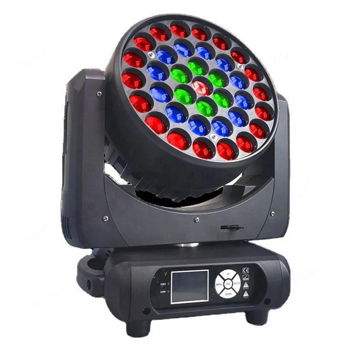 

37X15W Colorful RGBW LED Zoom Dyed Wash Moving Head Lights for Dj Disco Stage Theater Cinema Club Bar
