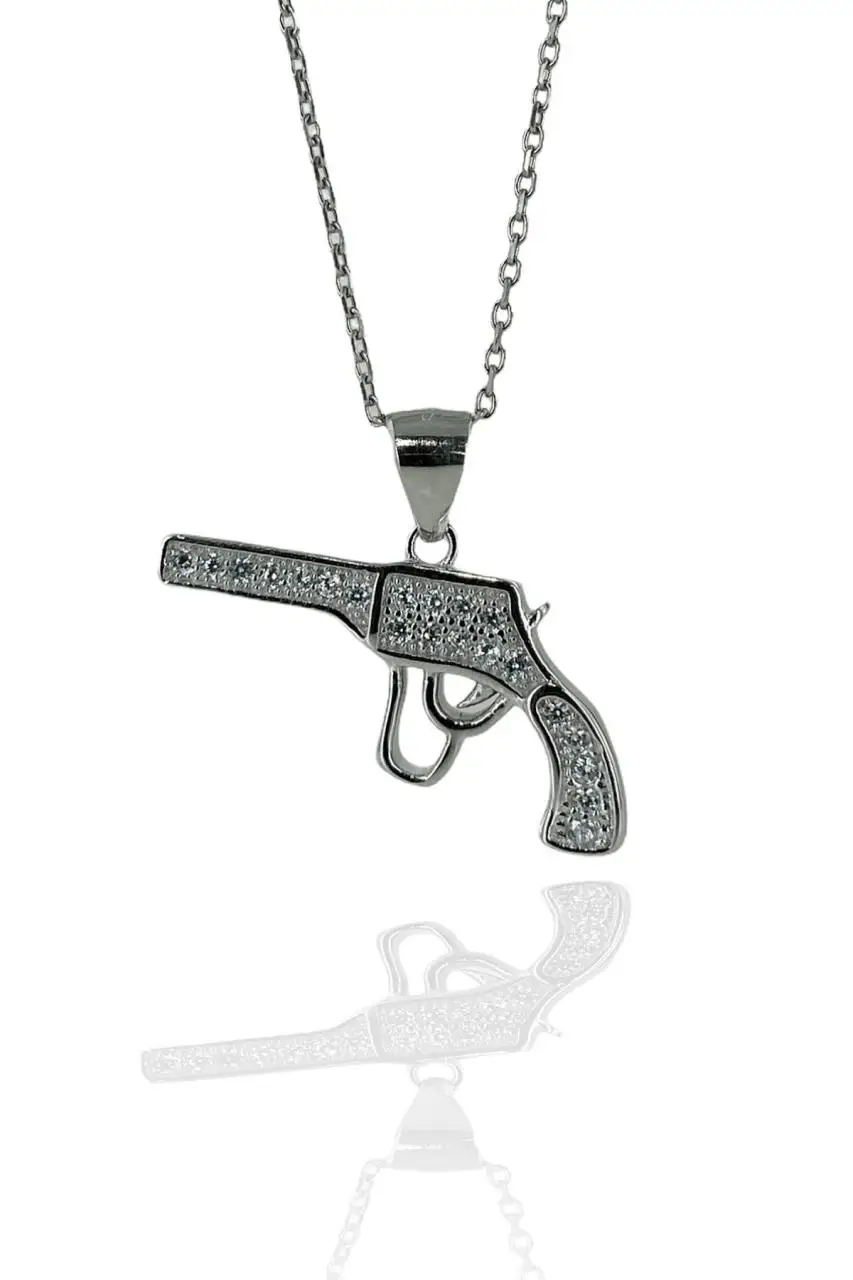 Imported Quality Gun Fire 925 Silver Necklace