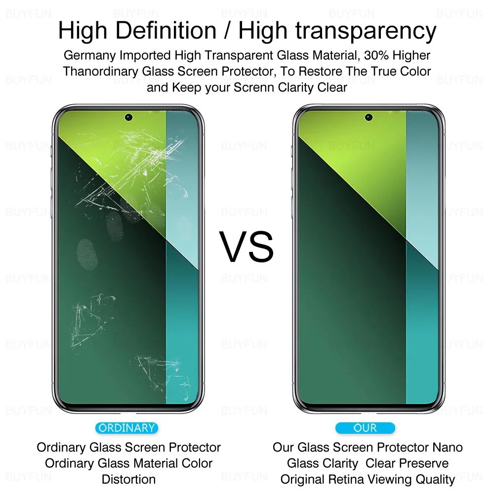 1 - 5pcs для Xiaomi Redmi Note 13 Pro 5G экран закаленное стекло защитная пленка Note13 4G переднее