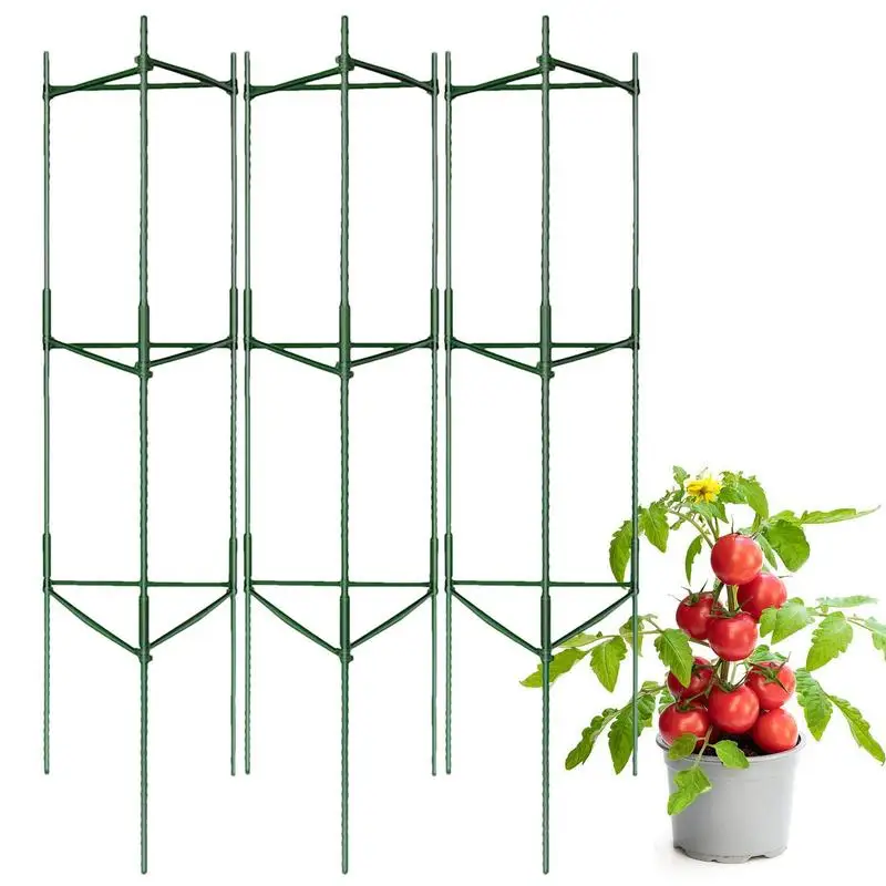 Tomato Cages For Pots 3 Pack Heavy Duty Tomato Support Trellis Plant Cage Tomato Cage Vegetable Trellis Assembled Tomato Stake