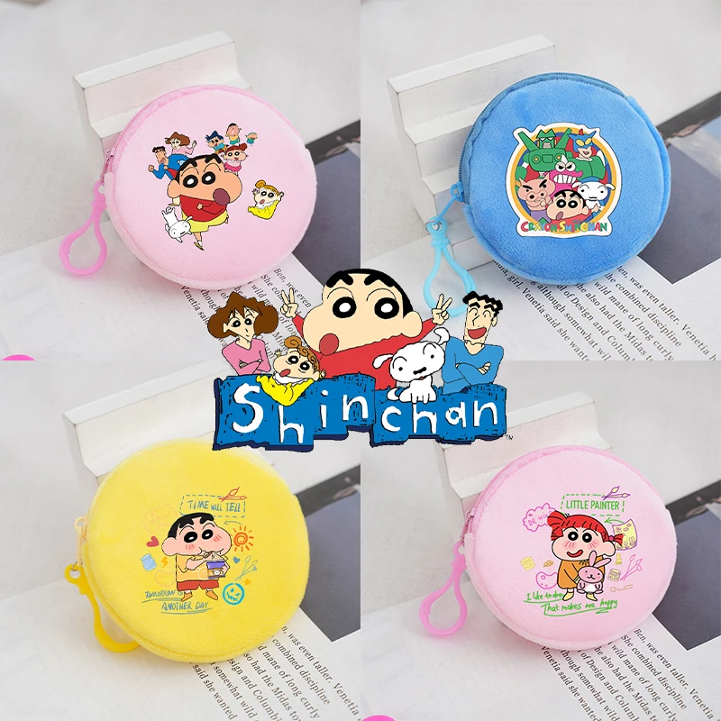 Crayon Shin Chans Женский Мужской плюшевый кошелек для мелочи Портативный с мультяшным