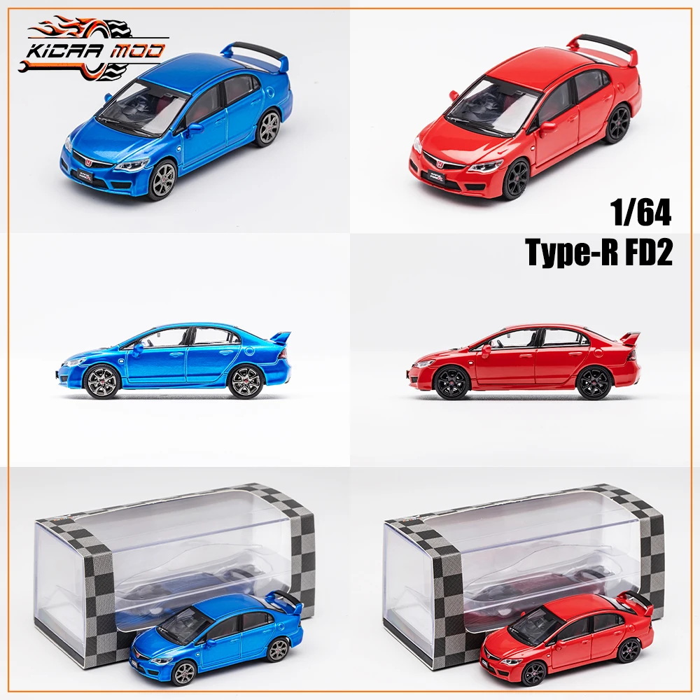 Civic Type R FD2 Масштаб 1/64 Литая Под Давлением Модель Винтажный Автомобиль JDM