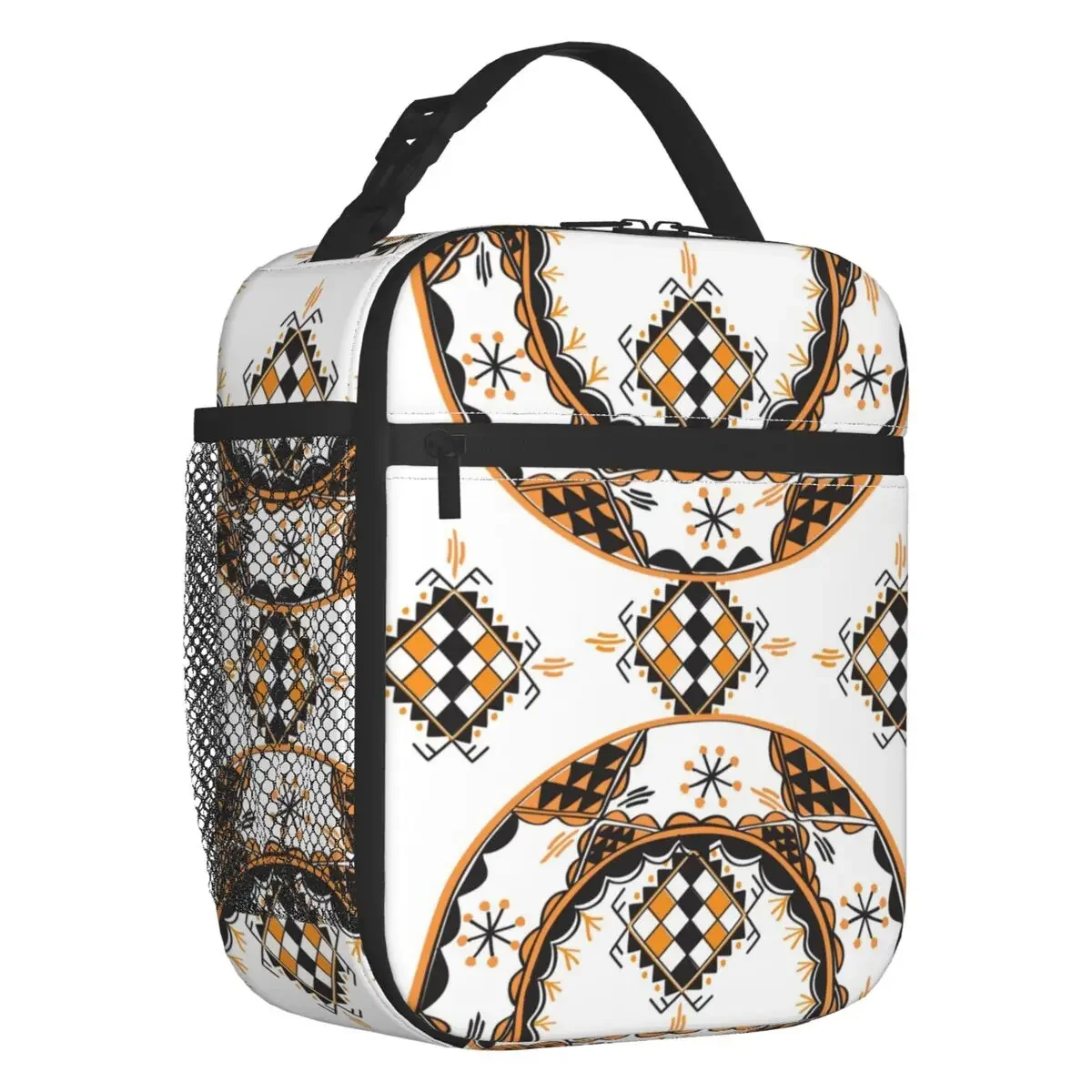 

Изолированная сумка для обеда Z Imazighen для женщин, портативный ковер Kabyle Amazigh, термоохлаждающий Ланч-бокс для офиса, пикника, путешествий